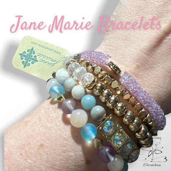 Jane Marie Set of 5 Stretch Bracelets - New with Tags - Picture 4 of 6